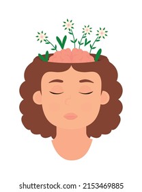 woman and mental health concept