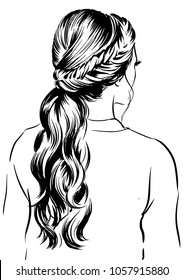 Woman With Messy Ponytail