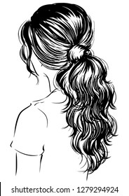 Woman With Messy Ponytail