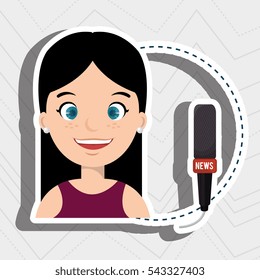 woman microphone audio speak
