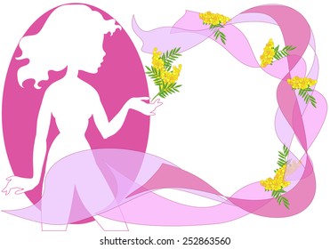 Woman and Mimosas