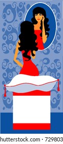 The woman at the mirror