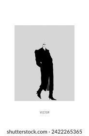 Woman model. Fashion illustration. Vector