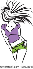 woman model vector illustration