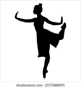 Woman Modern dance silhouette vector illustration