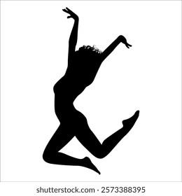 Woman Modern dance silhouette vector illustration