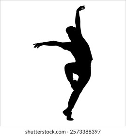 Woman Modern dance silhouette vector illustration