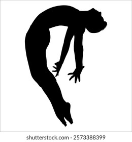 Woman Modern dance silhouette vector illustration