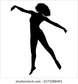 Woman Modern dance silhouette vector illustration