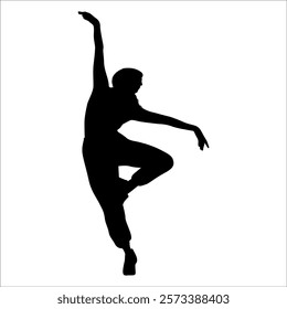 Woman Modern dance silhouette vector illustration