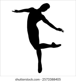 Woman Modern dance silhouette vector illustration