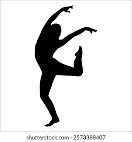 Woman Modern dance silhouette vector illustration