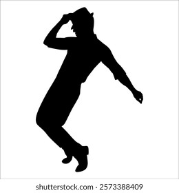 Woman Modern dance silhouette vector illustration