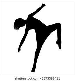 Woman Modern dance silhouette vector illustration