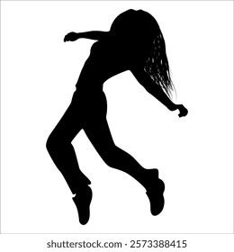 Woman Modern dance silhouette vector illustration