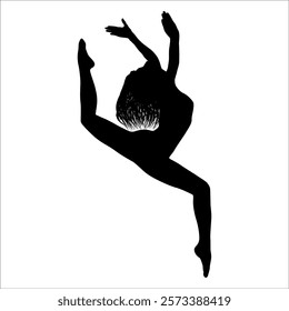 Woman Modern dance silhouette vector illustration