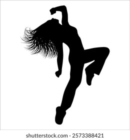 Woman Modern dance silhouette vector illustration