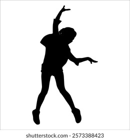 Woman Modern dance silhouette vector illustration