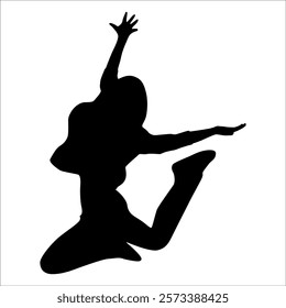 Woman Modern dance silhouette vector illustration