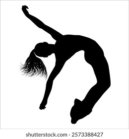 Woman Modern dance silhouette vector illustration