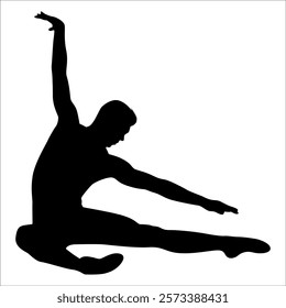 Woman Modern dance silhouette vector illustration