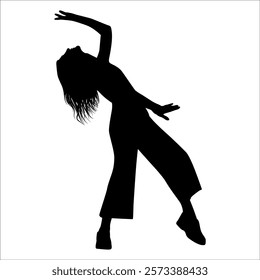 Woman Modern dance silhouette vector illustration