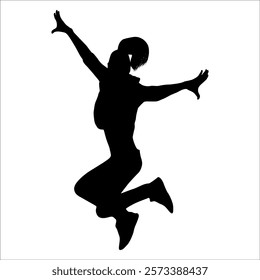 Woman Modern dance silhouette vector illustration