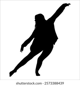 Woman Modern dance silhouette vector illustration