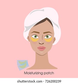 Woman Moisturizing Patches Under Eyes Fresh Stock Vector (Royalty Free ...