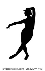 Woman in motion: dance silhouette