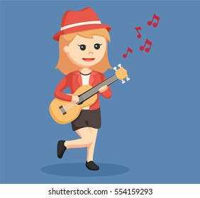 woman musician with guitar