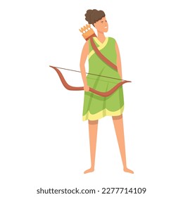 Woman myth icon cartoon vector. Greek goddess. Ares legend