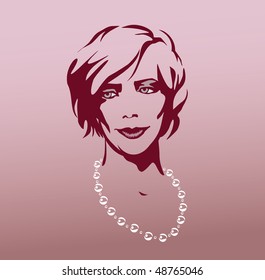 woman with necklet