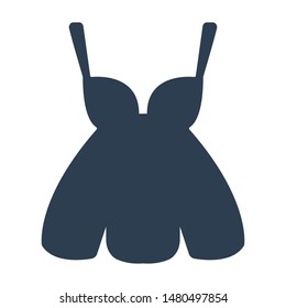 Woman nightdress flat vector icon