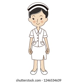 woman nurse in uniform.