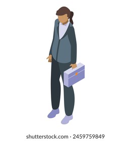 Woman office manager icon isometric vector. Business person. Professional work