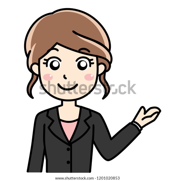 Woman Office Outfit Explaining Presenting Projects Stock Vector ...