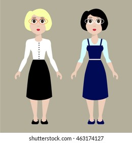 woman office worker dreskod illustrations
