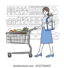 A woman in an okay pose shopping