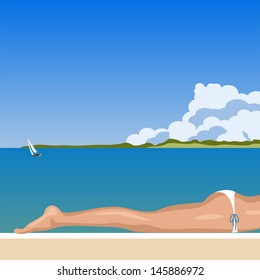 Woman on the beach
