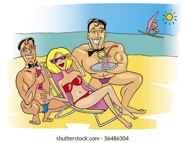 woman on the beach