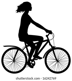 Woman on bicycle