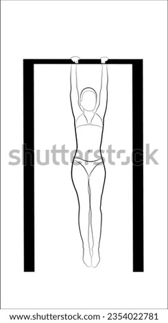 woman on horizontal bar pulling up sports physical education body health
