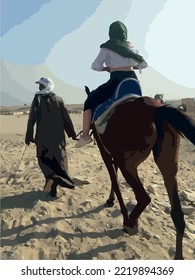  Woman on horseback in egypt 