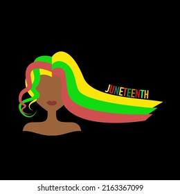 Woman on juneteenth freedom day vector design
