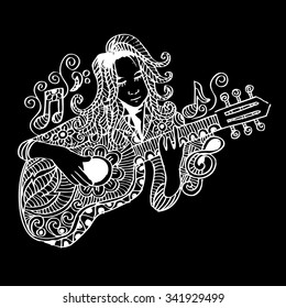  woman on music's doodle