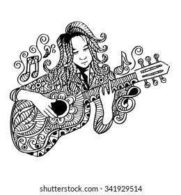  woman on music's doodle