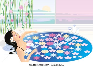 Woman on spa treatment