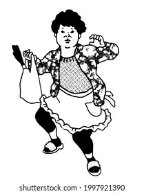 woman on a white background