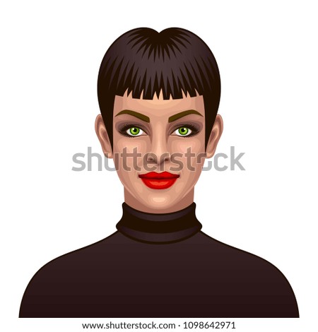 Woman on a white background
